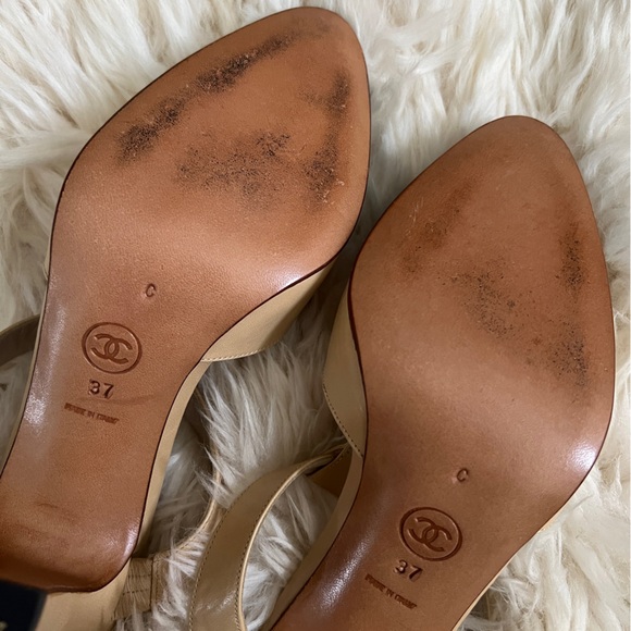 Vintage Chanel CC Heeled Mules 37C - Picture 8 of 8